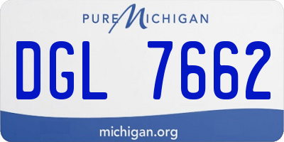 MI license plate DGL7662