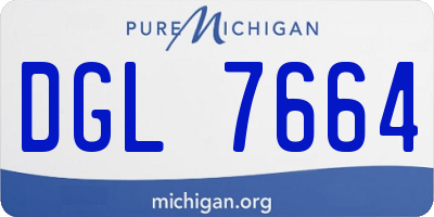 MI license plate DGL7664