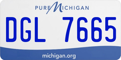 MI license plate DGL7665