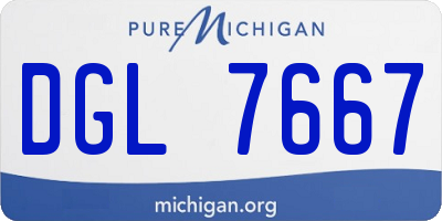 MI license plate DGL7667