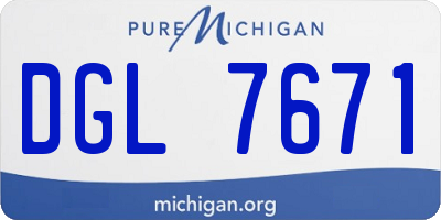 MI license plate DGL7671