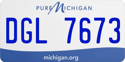 MI license plate DGL7673