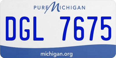 MI license plate DGL7675