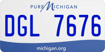 MI license plate DGL7676