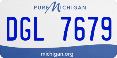 MI license plate DGL7679