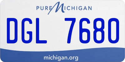 MI license plate DGL7680