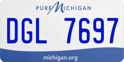 MI license plate DGL7697