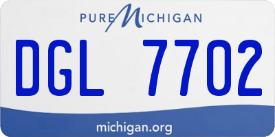MI license plate DGL7702