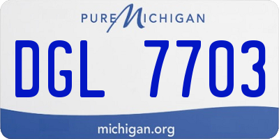 MI license plate DGL7703