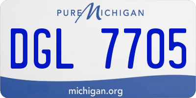 MI license plate DGL7705