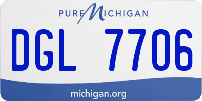 MI license plate DGL7706