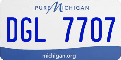 MI license plate DGL7707