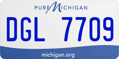 MI license plate DGL7709