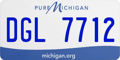 MI license plate DGL7712