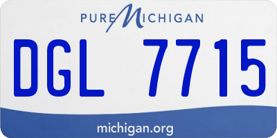 MI license plate DGL7715