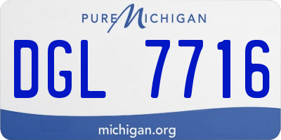 MI license plate DGL7716