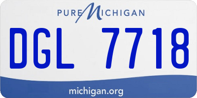 MI license plate DGL7718