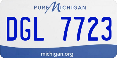 MI license plate DGL7723