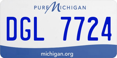 MI license plate DGL7724