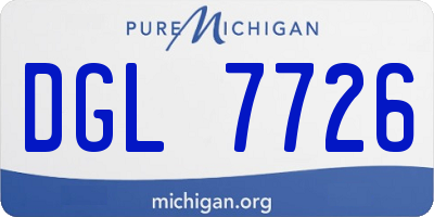 MI license plate DGL7726