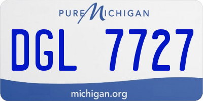 MI license plate DGL7727