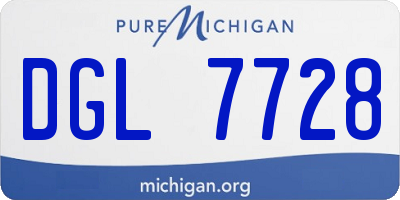 MI license plate DGL7728