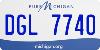 MI license plate DGL7740