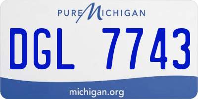 MI license plate DGL7743