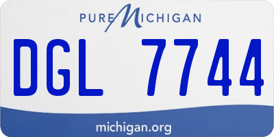 MI license plate DGL7744