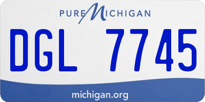 MI license plate DGL7745