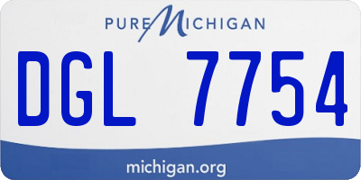 MI license plate DGL7754