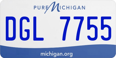 MI license plate DGL7755
