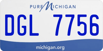 MI license plate DGL7756