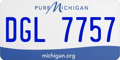 MI license plate DGL7757