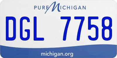 MI license plate DGL7758