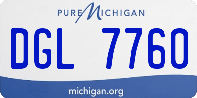 MI license plate DGL7760