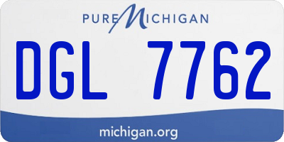 MI license plate DGL7762