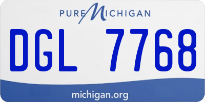 MI license plate DGL7768