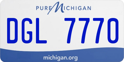 MI license plate DGL7770