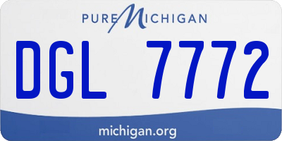 MI license plate DGL7772