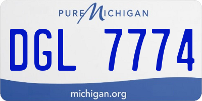 MI license plate DGL7774