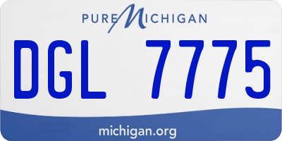 MI license plate DGL7775
