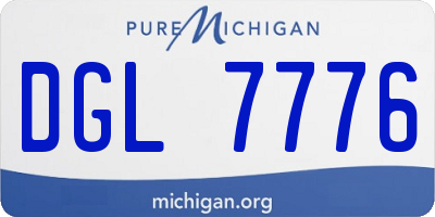 MI license plate DGL7776