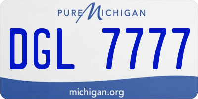 MI license plate DGL7777