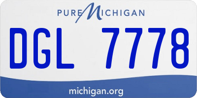 MI license plate DGL7778
