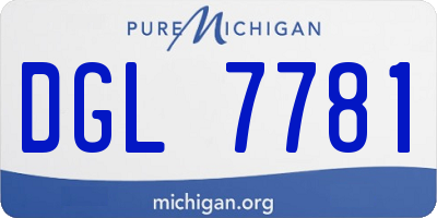 MI license plate DGL7781