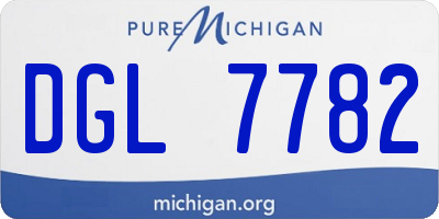 MI license plate DGL7782