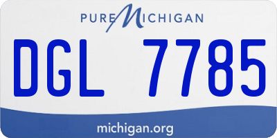 MI license plate DGL7785