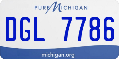 MI license plate DGL7786