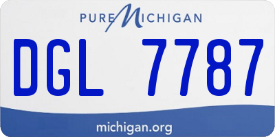 MI license plate DGL7787